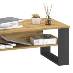 Couchtisch "Nemo" Anthrazit/Artisan-Eiche 90 X 40 Cm Vicco -Möbel Store m4253 06 ol