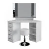 Eckschminktisch "Sofia" Weiß 128 Cm Mit Hocker Vicco -Möbel Store m4255 hw 01 ol