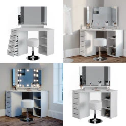 Eckschminktisch "Sofia" Weiß 128 Cm Mit Hocker Vicco 15 Eckschminktisch "Sofia" Weiß 128 Cm Mit Hocker Vicco -Möbel Store m4255 hw 08 ol