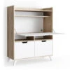 Sekretär Schreibtisch "Berdi" Sonoma/Weiß 110 X 45 Cm Vicco