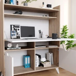 Sekretär Schreibtisch "Berdi" Sonoma/Weiß 110 X 45 Cm Vicco -Möbel Store m4260 05 ol