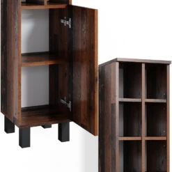 Midischrank "Fynn" Eiche Rustikal 30 X 130.6 Cm Große Tür Vicco -Möbel Store m4267 06 ol