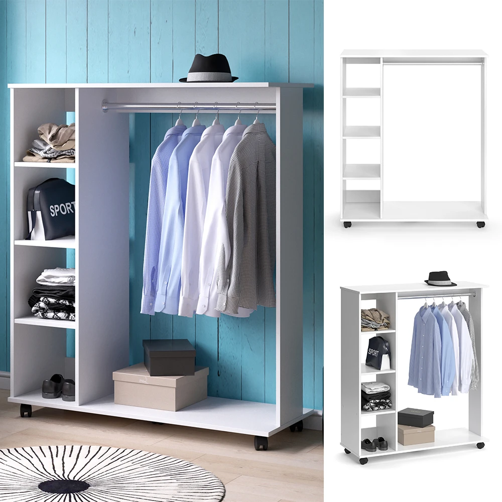 Garderobe "Cosmo" Anthrazit 110 X 129.4 Cm Vicco 4 Garderobe "Cosmo" Anthrazit 110 X 129.4 Cm Vicco – Bild 2