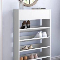 Schuhschrank "Delin" Weiß 60 X 116 Cm Vicco 13 Schuhschrank "Delin" Weiß 60 X 116 Cm Vicco -Möbel Store m4277 05 ol