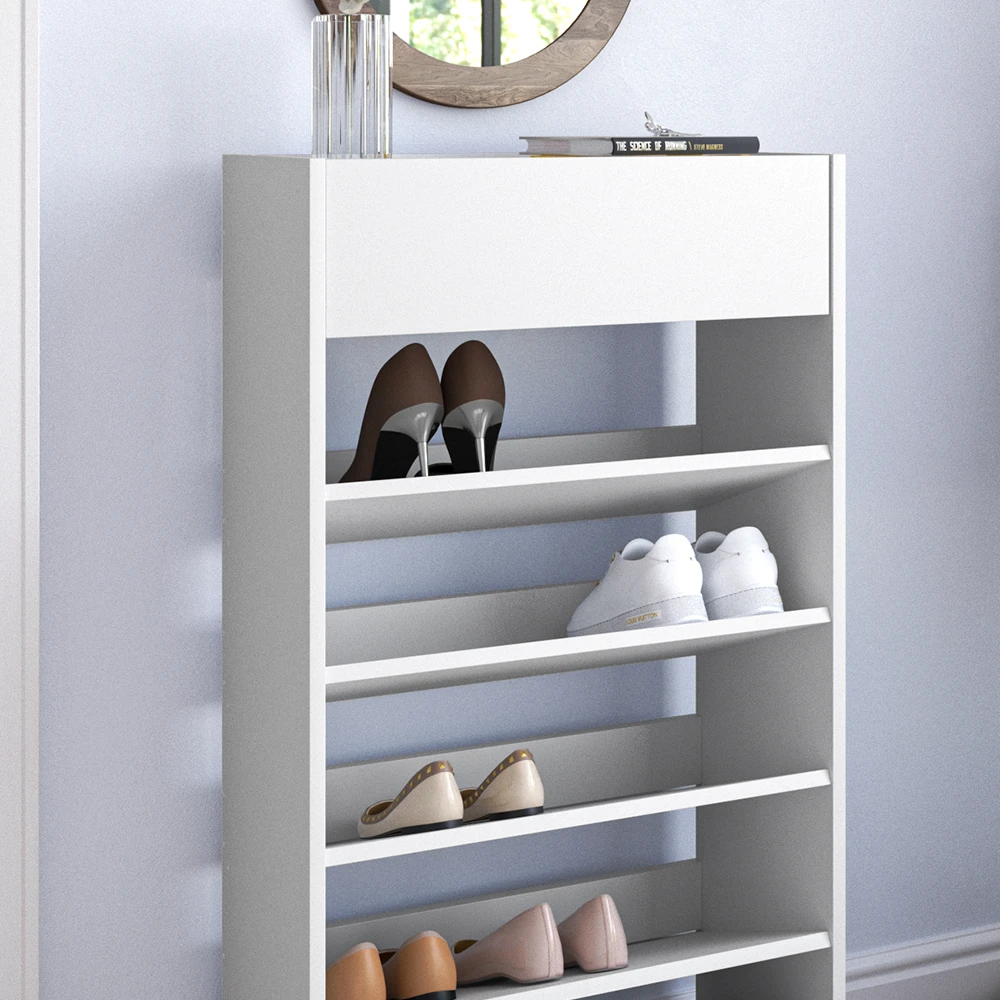 Schuhschrank "Delin" Weiß 60 X 116 Cm Vicco 7 Schuhschrank "Delin" Weiß 60 X 116 Cm Vicco – Bild 5