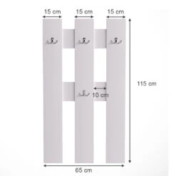 Wandgarderobe "Grande" Weiß 65 X 115 Cm Vicco -Möbel Store m4278 03 ol