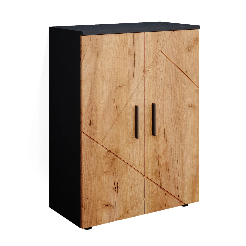 Midischrank "Irma" Anthrazit/Goldkraft Eiche 60 X 81 Cm Vicco 3 Midischrank "Irma" Anthrazit/Goldkraft Eiche 60 X 81 Cm Vicco