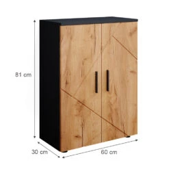 Midischrank "Irma" Anthrazit/Goldkraft Eiche 60 X 81 Cm Vicco 11 Midischrank "Irma" Anthrazit/Goldkraft Eiche 60 X 81 Cm Vicco -Möbel Store m4313 03 ol