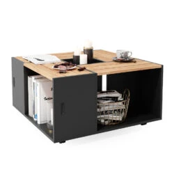 Couchtisch "Anton" Anthrazit/Goldkraft Eiche 80 X 43 Cm Vicco -Möbel Store m4327 07 ol