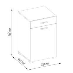 Badschrank "Matteo" Sonoma/Weiß 50 X 78.5 Cm Vicco -Möbel Store m4330 03 ol