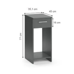 PC Schrank "Odin" Anthrazit 35.1 X 45 Cm Vicco -Möbel Store m4348 03 ol