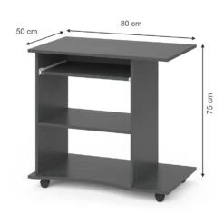 Schreibtisch "Harm" Anthrazit 80 X 50 Cm Vicco -Möbel Store m4350 03 ol