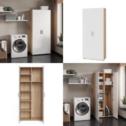 Aktenregal "Ingo" Sonoma/Weiß 80 X 183 Cm Vicco -Möbel Store m4353 08 ol