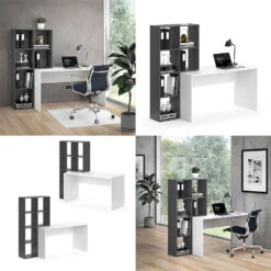 Schreibtisch "Mara" Weiß/Anthrazit 59 X 166.8 Cm Vicco -Möbel Store m4364 08 ol