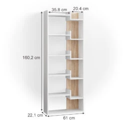 Raumteiler "Fico" Sonoma/Weiß 61 X 160.2 Cm Vicco -Möbel Store m4369 03 ol
