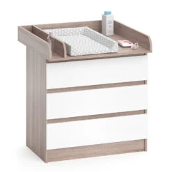 Wickelkommode "Emma" Weiß/Sonoma/Sonoma 80 X 87 Cm Vicco -Möbel Store m4384 07 ol