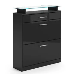 Schuhkipper "Alex" Schwarz Hochglanz 89 X 104 Cm Vicco