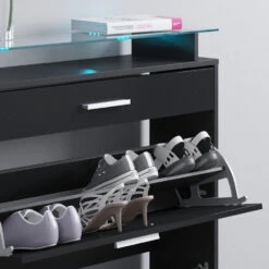 Schuhkipper "Alex" Schwarz Hochglanz 89 X 104 Cm Vicco -Möbel Store m4386 05 ol