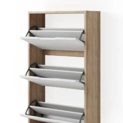 Schuhkipper "Luca" Weiß/Sonoma/Weiß 59 X 105 Cm 3 Fächer Vicco -Möbel Store m4387 06 ol