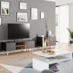 Lowboard "Nautica" Anthrazit/Buche 90 X 61 Cm Vicco -Möbel Store m4391 04 ol