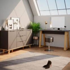 Sideboard "Nautica" Anthrazit/Buche 138 X 82 Cm Vicco -Möbel Store m4394 04 ol