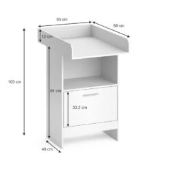 Wickelkommode "Leo" Weiß 60 X 103 Cm Mit Schublade Vicco 12 Wickelkommode "Leo" Weiß 60 X 103 Cm Mit Schublade Vicco -Möbel Store m4397 03 ol