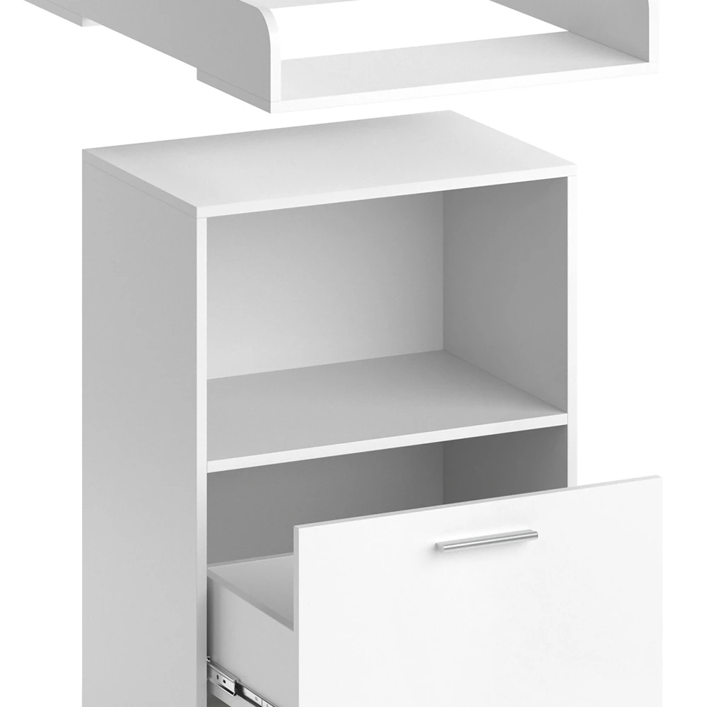 Wickelkommode "Leo" Weiß 60 X 103 Cm Mit Schublade Vicco 8 Wickelkommode "Leo" Weiß 60 X 103 Cm Mit Schublade Vicco – Bild 6