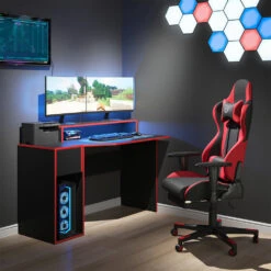 Gaming Tisch "Kron" Rot/Schwarz 30 X 45 Cm Vicco -Möbel Store m4422 04 ol