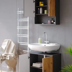 Badmöbel Set "Irma" Anthrazit/Eiche 2 Teile, Unterschrank 60 Cm Vicco 13 Badmöbel Set "Irma" Anthrazit/Eiche 2 Teile, Unterschrank 60 Cm Vicco -Möbel Store m4427 05 ol