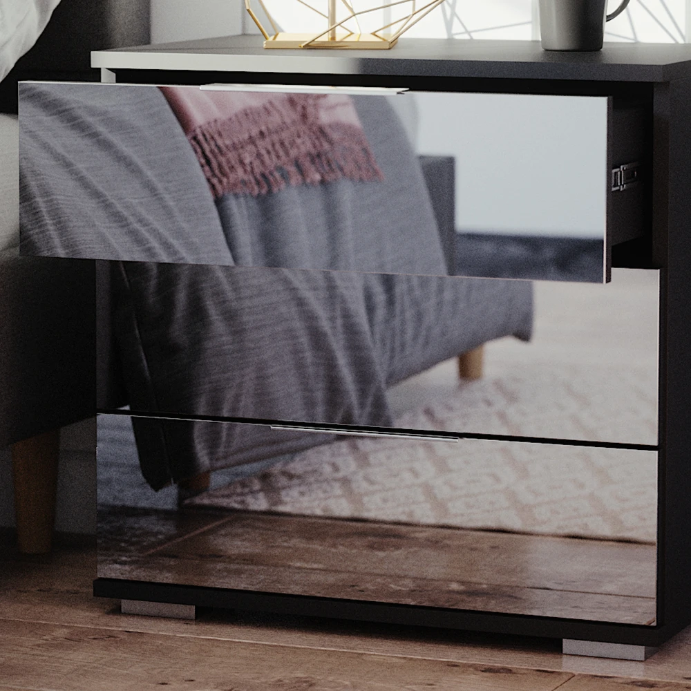 Nachttisch "Lino" Schwarz Vicco 7 Nachttisch "Lino" Schwarz Vicco – Bild 5