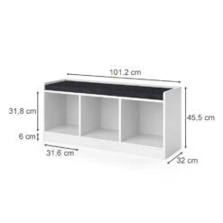 Schuhbank "Elio" Weiß 101.2 X 45.5 Cm Vicco -Möbel Store m4438 03 ol