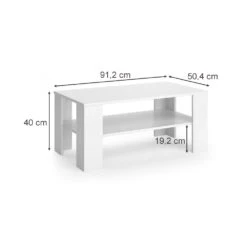 Couchtisch "Celio" Weiß 91 X 40 Cm Vicco -Möbel Store m4446 03 ol