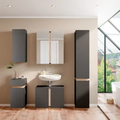 Midischrank "Gloria" Anthrazit/Sonoma 33 X 75.5 Cm Vicco -Möbel Store m4475 04 ol