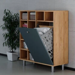 Badschrank "Fynn" Grün/Goldkraft Eiche 78.4 X 91.6 Cm Vicco 13 Badschrank "Fynn" Grün/Goldkraft Eiche 78.4 X 91.6 Cm Vicco -Möbel Store m4744 05 ol