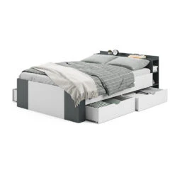 Schlafzimmerbett "Pulsar" Anthrazit/Weiß 140x200 Cm Vitalispa 16 Schlafzimmerbett "Pulsar" Anthrazit/Weiß 140x200 Cm Vitalispa -Möbel Store m4748 07 ol