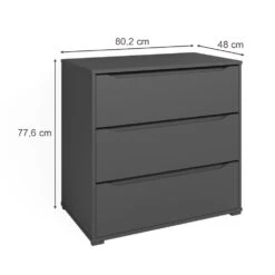 Sideboard "Ruben" Anthrazit 80 X 77.6 Cm Vicco -Möbel Store m4750 03 ol