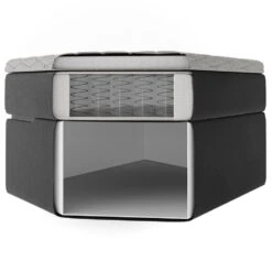 Boxspringbett Anthrazit 214 X 200 Cm Mit Topper Vitalispa -Möbel Store m4897 06 ol