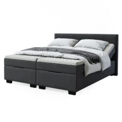Boxspringbett Anthrazit 214 X 200 Cm Mit Topper Vitalispa -Möbel Store m4897 07 ol