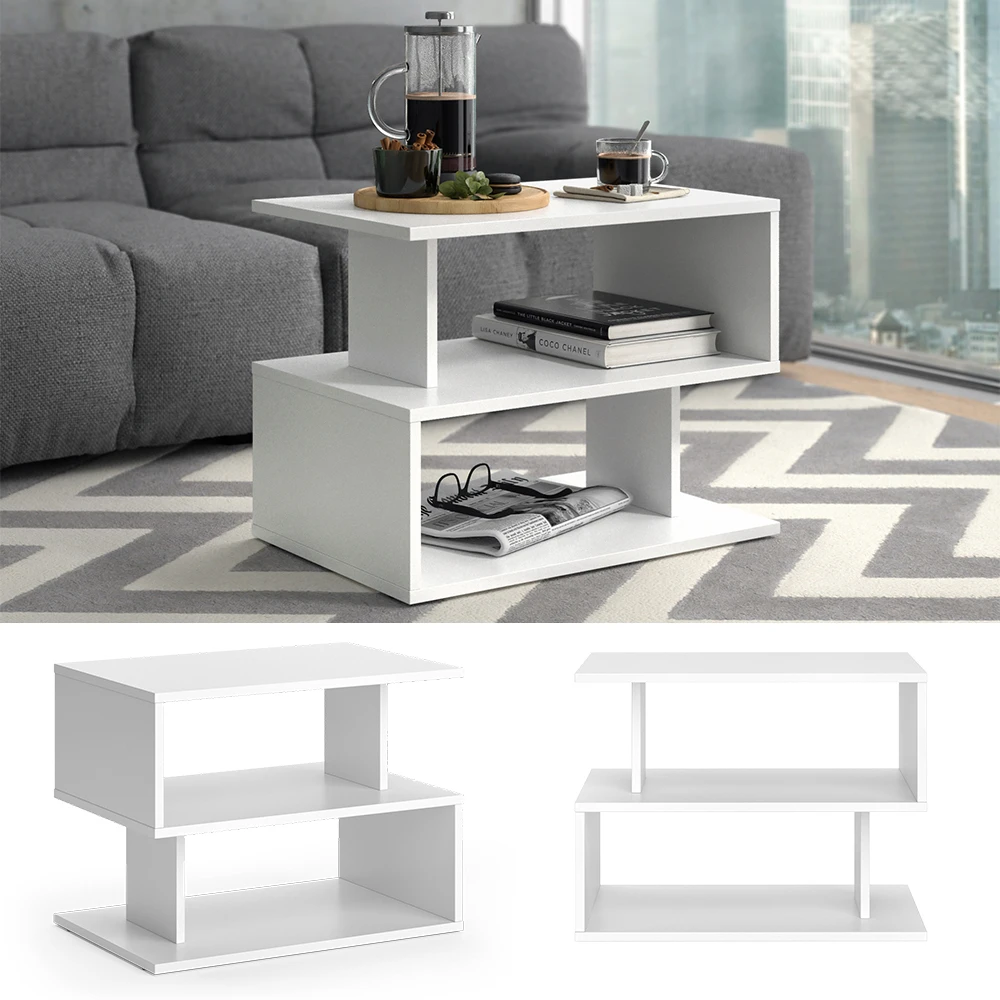 Couchtisch "Shelby" Weiß 59 X 39 Cm Vicco 4 Couchtisch "Shelby" Weiß 59 X 39 Cm Vicco – Bild 2