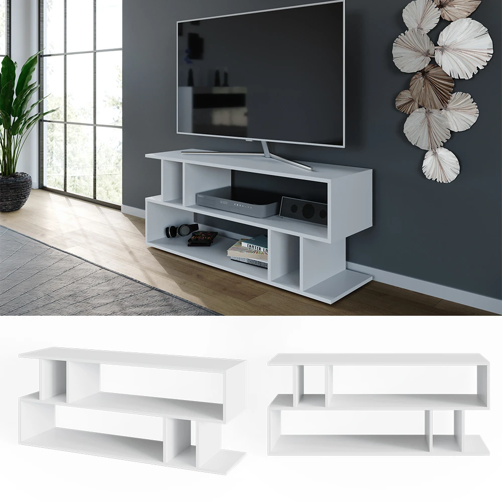 Lowboard "Karel" Weiß 120 X 51 Cm Vicco 4 Lowboard "Karel" Weiß 120 X 51 Cm Vicco – Bild 2