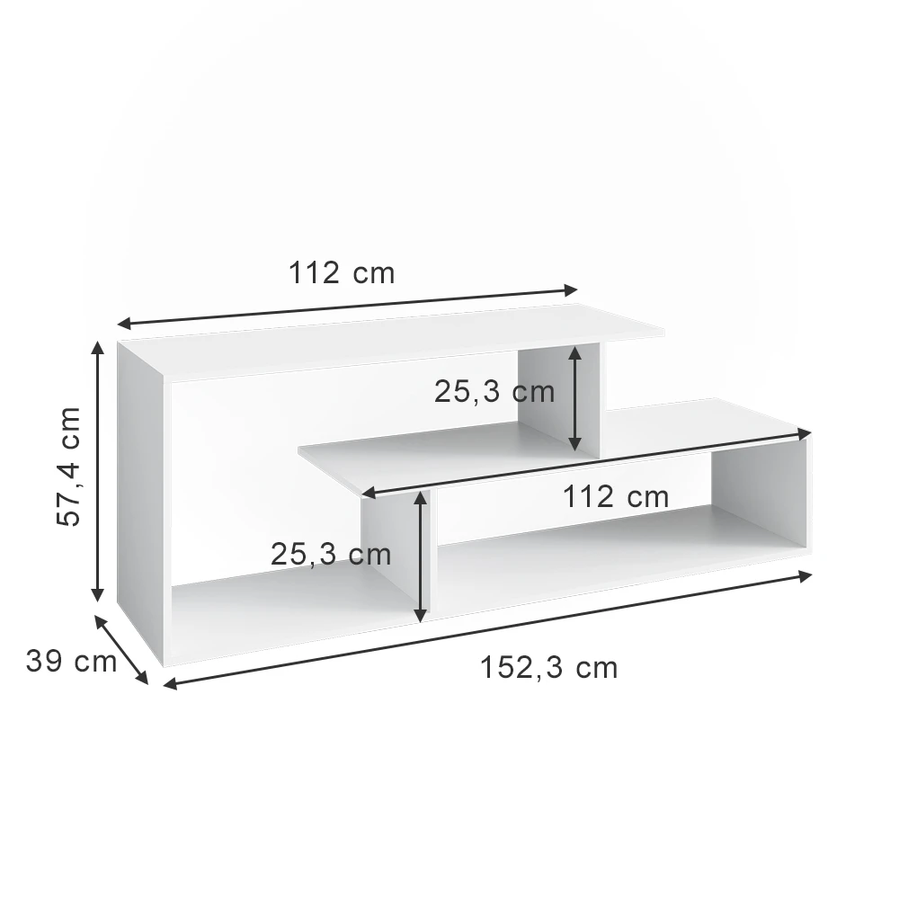 Lowboard "Kristin" Weiß 152 X 57 Cm Vicco 5 Lowboard "Kristin" Weiß 152 X 57 Cm Vicco – Bild 3