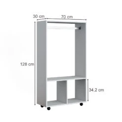 Kleiderschrank "Sydney" Weiß 70 X 128 Cm Vicco -Möbel Store m4922 03 ol