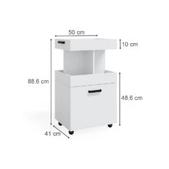 Rollcontainer "Kamber" Weiß 50 X 89 Cm Vicco 12 Rollcontainer "Kamber" Weiß 50 X 89 Cm Vicco -Möbel Store m4923 03 ol