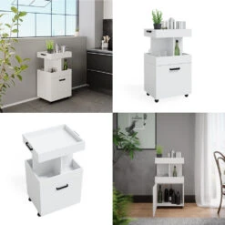 Rollcontainer "Kamber" Weiß 50 X 89 Cm Vicco 17 Rollcontainer "Kamber" Weiß 50 X 89 Cm Vicco -Möbel Store m4923 08 ol