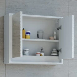 Bad Spiegelschrank "Mila" Weiß 55 X 45 Cm Vicco 11 Bad Spiegelschrank "Mila" Weiß 55 X 45 Cm Vicco -Möbel Store m4926 05 ol