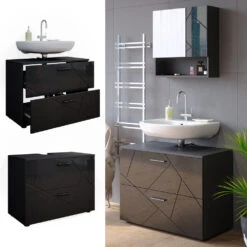 Waschbeckenunterschrank "Irma" Anthrazit Hochglanz 80 X 59 Cm Vicco 10 Waschbeckenunterschrank "Irma" Anthrazit Hochglanz 80 X 59 Cm Vicco -Möbel Store m4929 02 ol