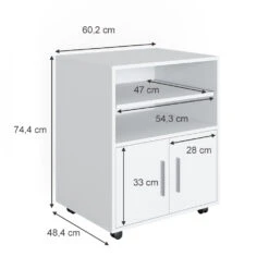 Rollcontainer "Novak" Weiß 60 X 48 Cm Vicco -Möbel Store m4951 03 ol