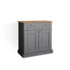 Kommode "Bergamo" 80cm Grau/Eiche Vicco