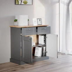 Kommode "Bergamo" 80cm Grau/Eiche Vicco -Möbel Store m4962 05 ol