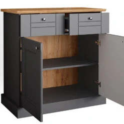 Kommode "Bergamo" 80cm Grau/Eiche Vicco -Möbel Store m4962 06 ol